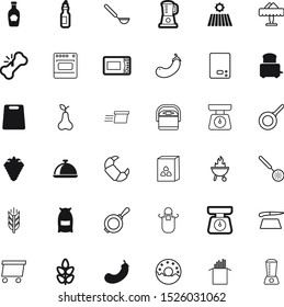 food vector icon set such as: gourmet, catering, tray, dining, berry, roast, flour, rice, pastry, furniture, liquid, hospital, slice, stroke, blackberry, farming, plate, reserved, surface, meat