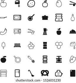 food vector icon set such as: aeropress, shopping, kitchenware, party, cake, hexagon, sale, cutting, decoration, boiled, pot, jar, muffin, boiler, red, cream, corn, refrigerator, local, location
