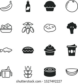 food vector icon set such as: grill, grapefruit, yummy, color, creamy, round, tuna, go, candy, line, sketch, metal, logo, brandy, autumn, exotic, bakery, market, sweetness, plate, crust, red, eating