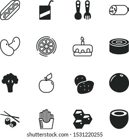 food vector icon set such as: potatoe, happy, beans, biscuit, honeycomb, tool, dish, set, culture, texture, japanese, beeswax, holiday, oriental, palm, dog, can, bean, celebration, carton, plastic