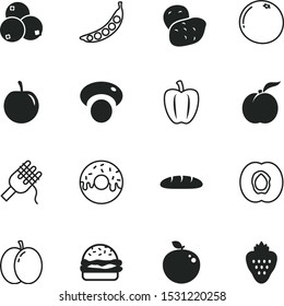 food vector icon set such as: cake, sketch, gourmet, noodle, beans, peas, pea, apple juice, grapefruit, hot, collection, strawberry, podereozovik, fast, paprika, drink, shape, poisonous, fork, root