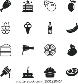 food vector icon set such as: beautiful, blueberry, information, architecture, noodles, logo, tourism, shape, power, cupcake, mint, blueberries, pink, liquid, cook, pictogram, water, refreshment