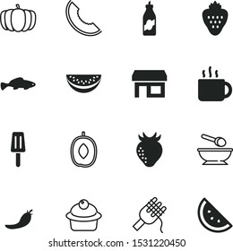 food vector icon set such as: sale, cup, icons, utensils, alcohol, fork, pumpkin, pasta, espresso, sweet berries, kitchen, street, open, liquid, noodle, macaroni, break, fruits, vendor, price, wine