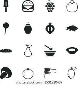 food vector icon set such as: pop, poster, berries, seafood, seasonal, cheeseburger, aquatic, label, fruits, sucker, french, 3d, bake, beef, cold, vanilla, cheese, animal, utensil, sour tamarillo