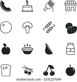 food vector icon set such as: calories, easter, round, potato, service, jam, shashlik, jar, macro, potatoe, store, mutton, spaghetti, tasty, container, modern, burning, cabbage, web, day, doodle