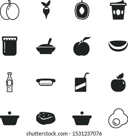 food vector icon set such as: tea, coffee, shape, homemade, blue, straw, cardboard, super delicious, hotdog, cuisine, art, latte, egg, cornflakes, fastfood, retail, yummy food, opened, plum, abstract