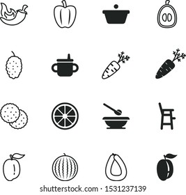 food vector icon set such as: tree, kitchenware, medlar, lemonade, modern, raw, cup, watermelon, plate, baked, tool, dishes, tropical, chilli, biscuits, sitting, cutlery, capsicum, diner, stick