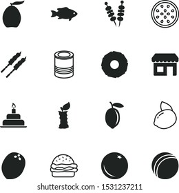 food vector icon set such as: pineapple, wild, healthy lifestyle, can, cream, skewers, beef, local, souvlaki, donation, fast, lamb, front, coconut, frosting, grill, fashion, color, showcase, sliced