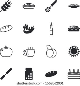 food vector icon set such as: tablet, bowl, mexican, whip, chilli, cupcake, candle, happy, wire, birthday, juicy, whole, crop, gas, fitness, savory, maple, italian, cup, fun, bitter, office