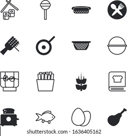 food vector icon set such as: stroke, cabbage, liquid, harvest, editable, outline, leek, roll, potion, witch, steak, vegetables, flatware, pack, italy, tropical, wildlife, junk, magic, tray, seaweed