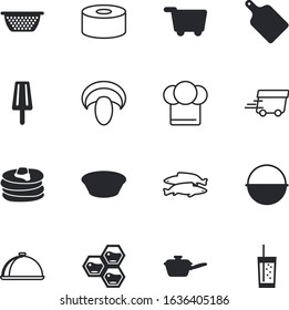 food vector icon set such as: witchcraft, board, hexagon, fishing, kitchenware, fauna, cookies, tin, cool, vacancy, platter, pink, strawberry, kitchener, leek, confectionery, handle, travel, glass