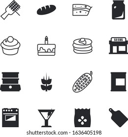 food vector icon set such as: sesame, transparent, martini, soybean, noodle, sunflower, ice, pasta, cereal, drawn, simple, fat, corn, logo, cookies, refreshment, peanut, fork, loss, fun, protein
