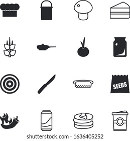 food vector icon set such as: cookie, lemonade, campfire, rice, gourmet, drinks, picnic, spicy, cooktop, danger, emblem, isometric, strawberry, cakes, products, fat, outdoor, cool, kitchenware, sugar