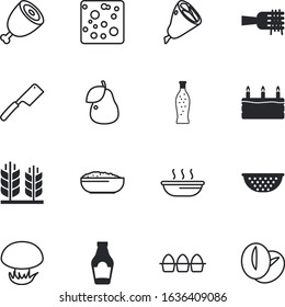food vector icon set such as: roquefort, health, bag, triangle, juice, cafe, cook, cutting, vintage, lemonade, thai, top, coffee, realistic, fruits, roasted, barley, vegan, autumn, bean, chef, can