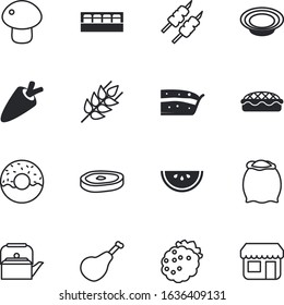 food vector icon set such as: blackberry, fall, homemade, shish, jars, roast, shashlik, autumn, carrot, store, boil, web, product, pharmacy, simple, building, forest, isometric, business, farm, front