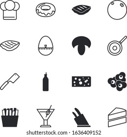 food vector icon set such as: blue, mushrooms, entertainment, mustard, corn, plastic, view, loaf, triangle, number, pretzel, salty, icing, thai, cooker, professional, hat, milk, sugar, bucket, pan
