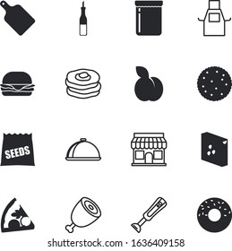 food vector icon set such as: spice, summer, blender, showcase, cereal, image, strawberry, mixing, pack, texture, appliances, wear, catering, confectionery, sowing, maid, clothing, nutrition