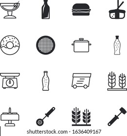 food vector icon set such as: menu, celebration, asia, saucepan, device, tools, preparation, maki, raw, tomato, comfortable, steak, postal, chef, express, martini, measure, doughnut, cake, order
