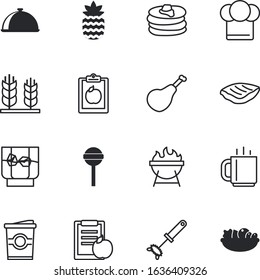 food vector icon set such as: cakes, paper, steel, butler, invitation, template, cake, refreshment, caramel, whisky, disposable, rocks, cooker, loaf, dish, serving, costume, kitchener, clothing, eco