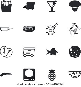 food vector icon set such as: morning, gourmet, balance, marine, sea, chef, season, outdoors, yellow, beet, rice, blade, alcohol, ingredient, carrot, fishing, 3d, brown, pepper, number, kitchenware