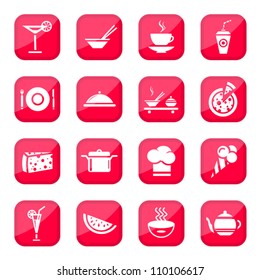 Food Vector Icon Set for web and mobile. All elements are grouped.