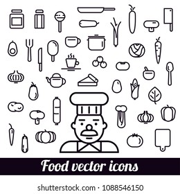 Food vector icons