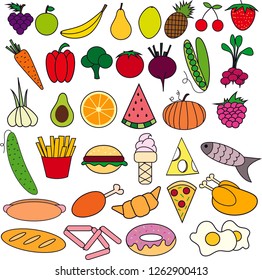 food vector icons