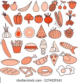 food vector icons