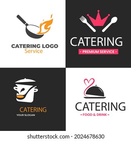 Plantilla de diseño del logotipo de iconos de vectores de alimentos para el restaurante 
