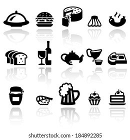 Food vector icons set . EPS10.