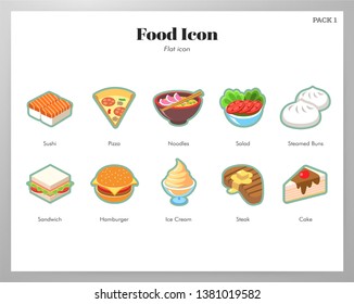 Food vector illustration in flat color design