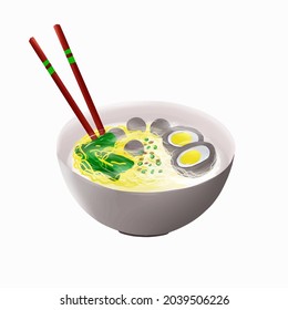 Food vector illustration in Indonesia called "Bakso" for menu, banner, sticker, animation and etc