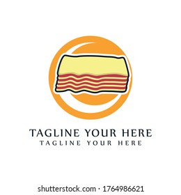 food vector illustration of lasagna for logo icon, banner or poster object.