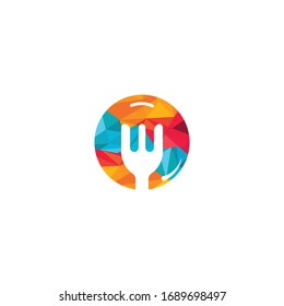 Food vector logo design. Fork icon food logo concept. Catering concept.