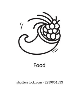 Food Vector Outline Icon Design illustration. Medieval Symbol on White background EPS 10 File