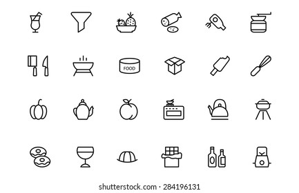 Food Vector Outline Icons 12