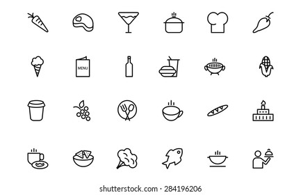 Food Vector Outline Icons 2