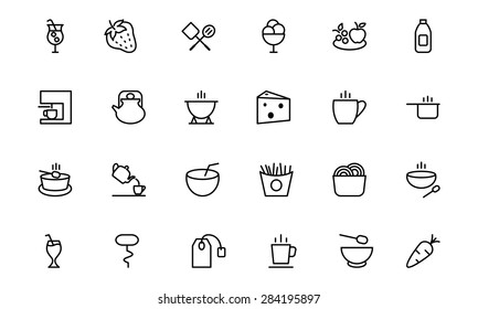 Food Vector Outline Icons 4