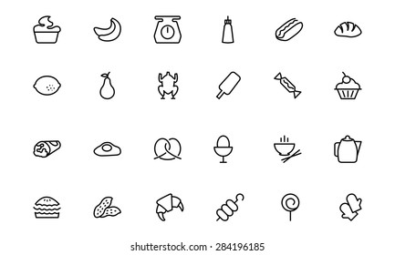 Food Vector Outline Icons 6