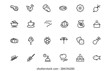 Food Vector Outline Icons 7