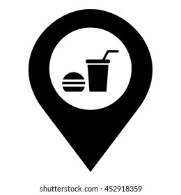Food vector. Pin map icon