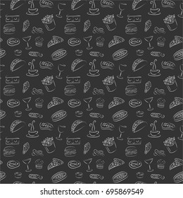 food vector seamless background