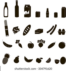 Food vector silhouette