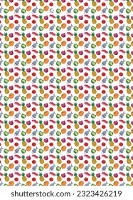 The food vector texture background design bursts with vibrant colors and intricate details, adding a delectable touch to your projects and making them visually captivating and unforgettable.