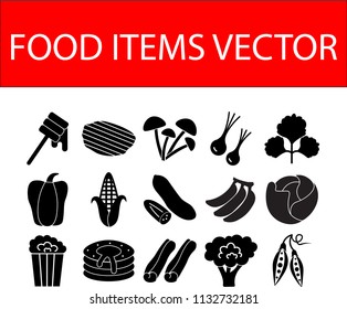 Food vectors and icons