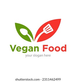 Food Vegan Logo Design Illustration