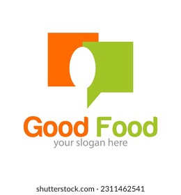 Food Vegan Logo Design Illustration