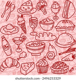 food vegetable bakery juice abstract seamless geometric graphic watercolor pastel  artwork deoration vector ethnic simple template wallpaper print fabric pattern doodle

