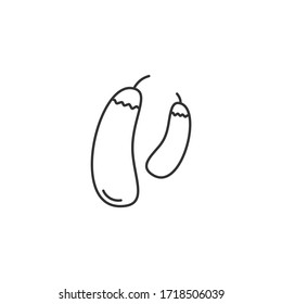 Food vegetable and fruit eggplant icon. Vector illustration.