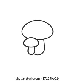 Food vegetable and fruit mushroom icon. Vector illustration.